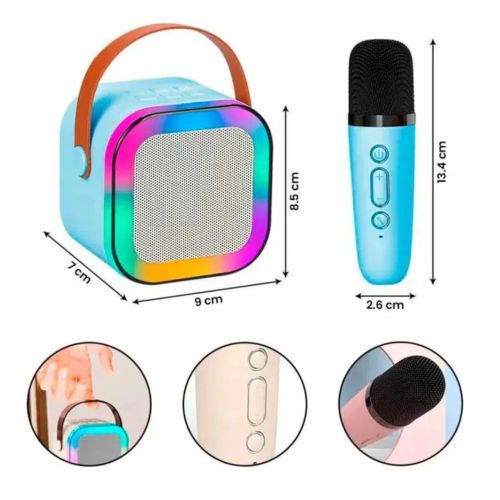 Parlante Bluetooth con microfono para karaoke K18 - Imagen 2
