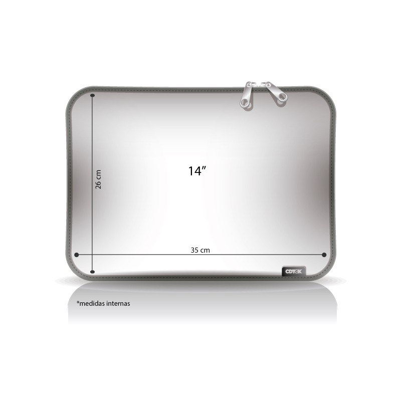 Funda simil Neoprene de 14" para notebook (Gris) - Imagen 2